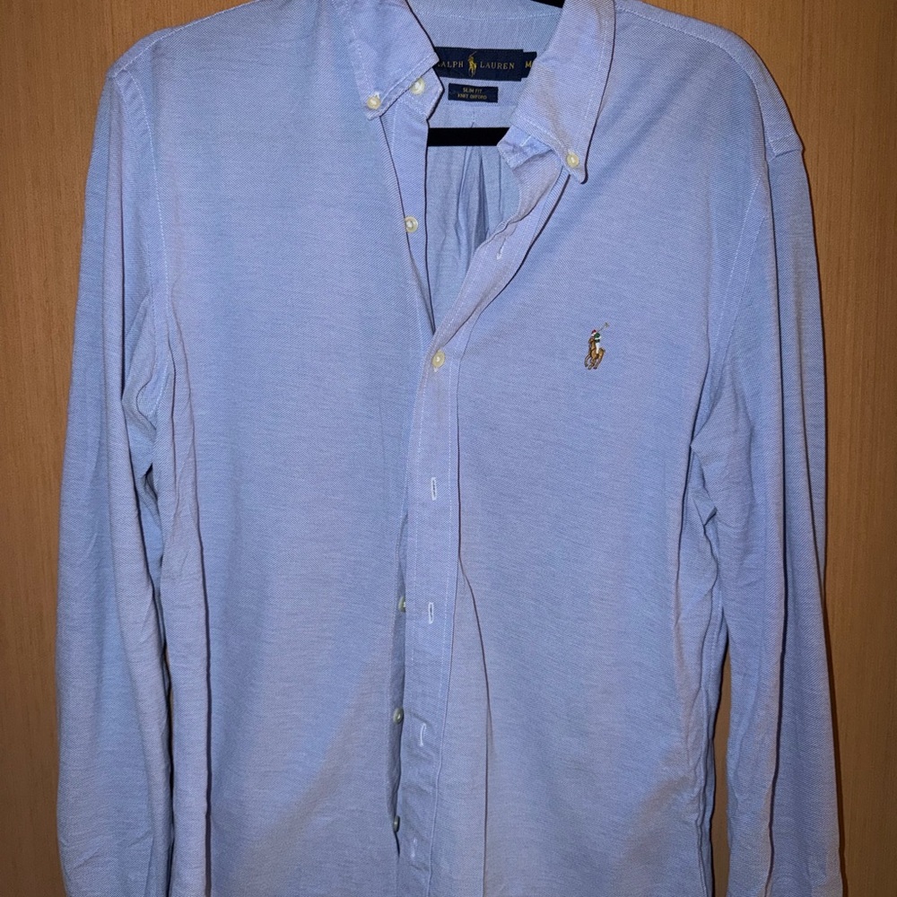 Ralph Lauren Men's Casual Light Blue Button Down Shirt
